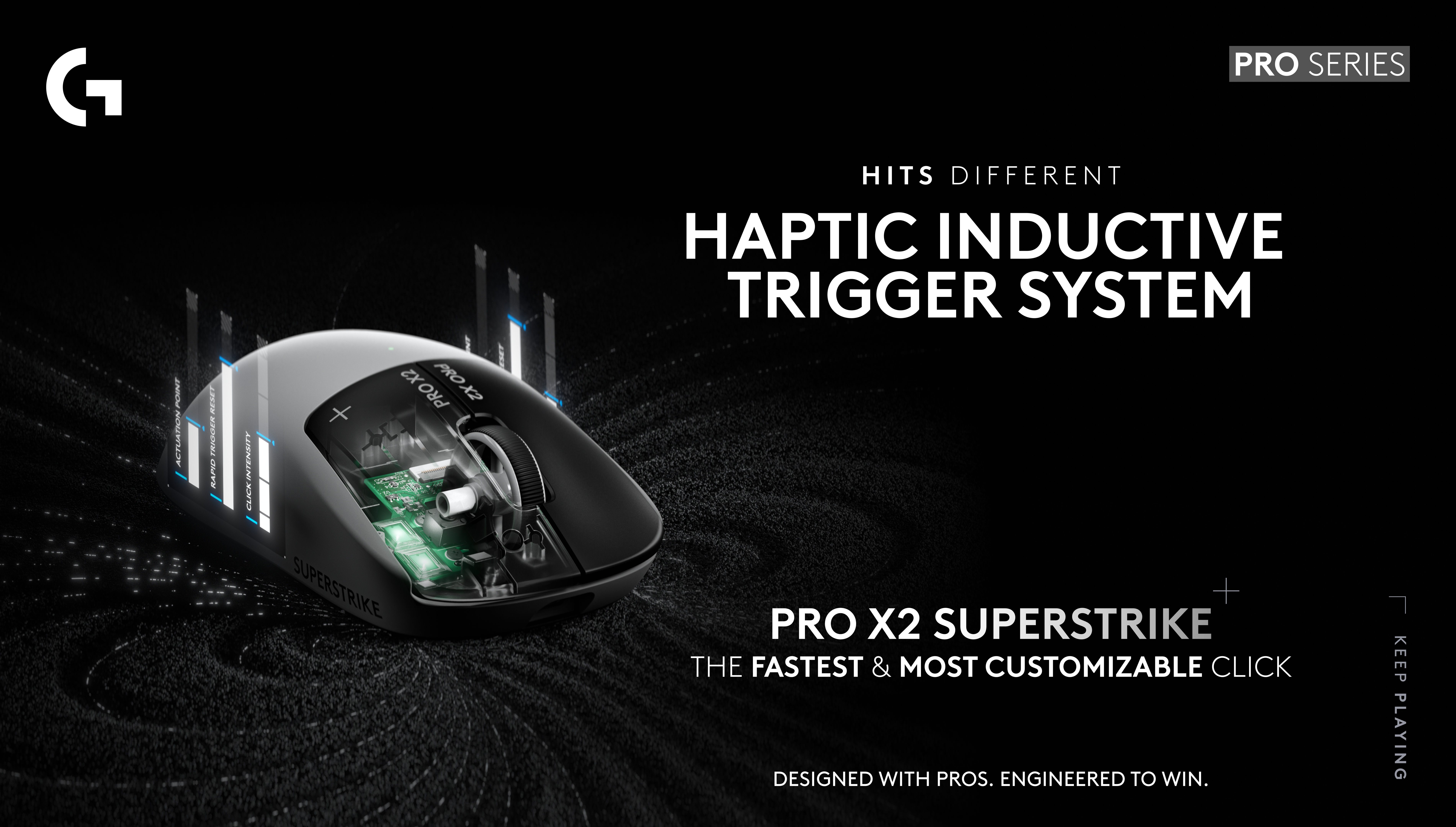 Logitech G Superstrike Mouse Advert with Haptic Inductive Trigger System